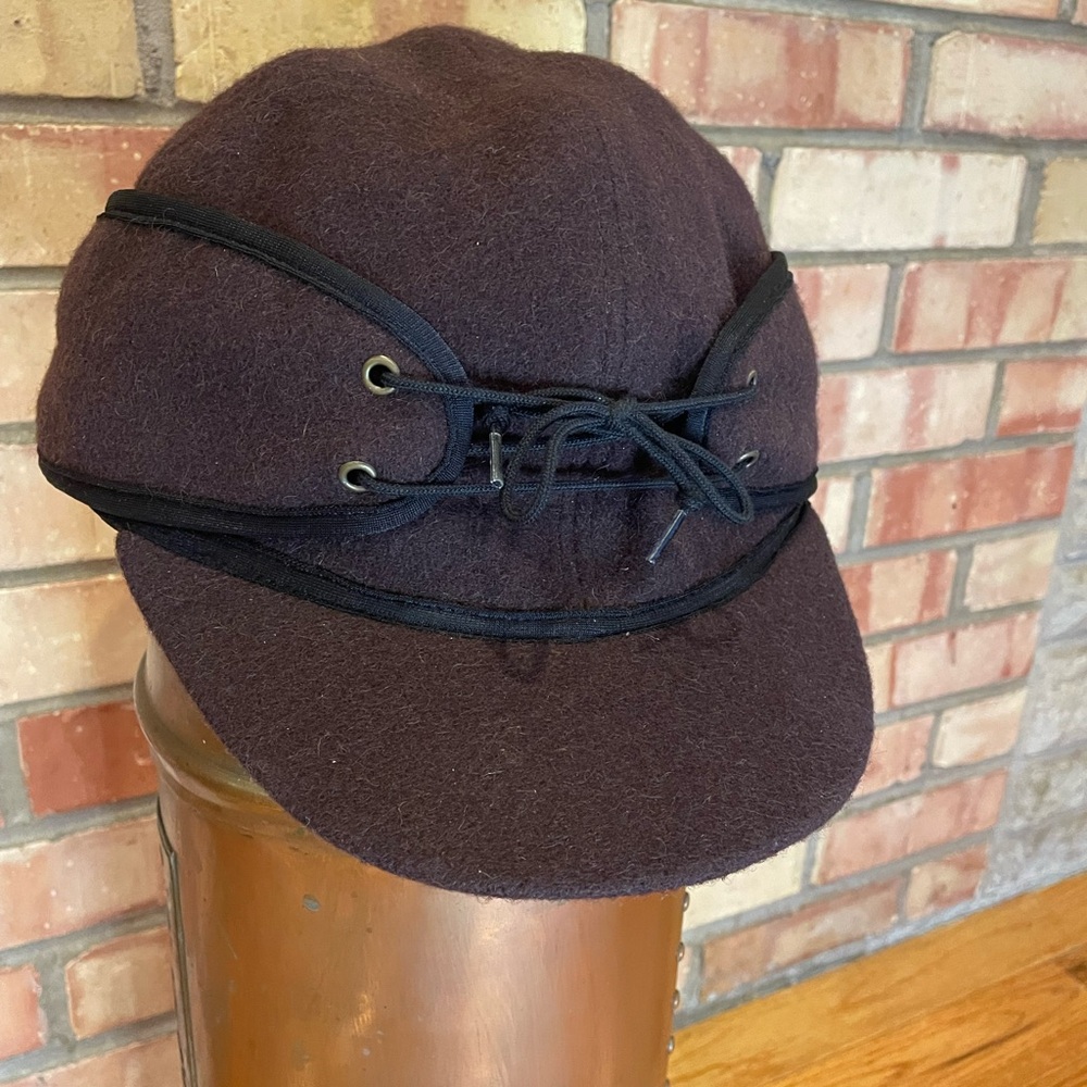 CROWNCAP Brown Wool Railroad Hat